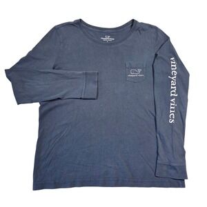 Vineyard Vines‎ Womens Long Sleeve Pocket Tee Shirt Whale Beach Resort Nautical